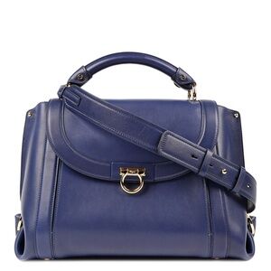 Salvatore Ferragamo Navy Satchel